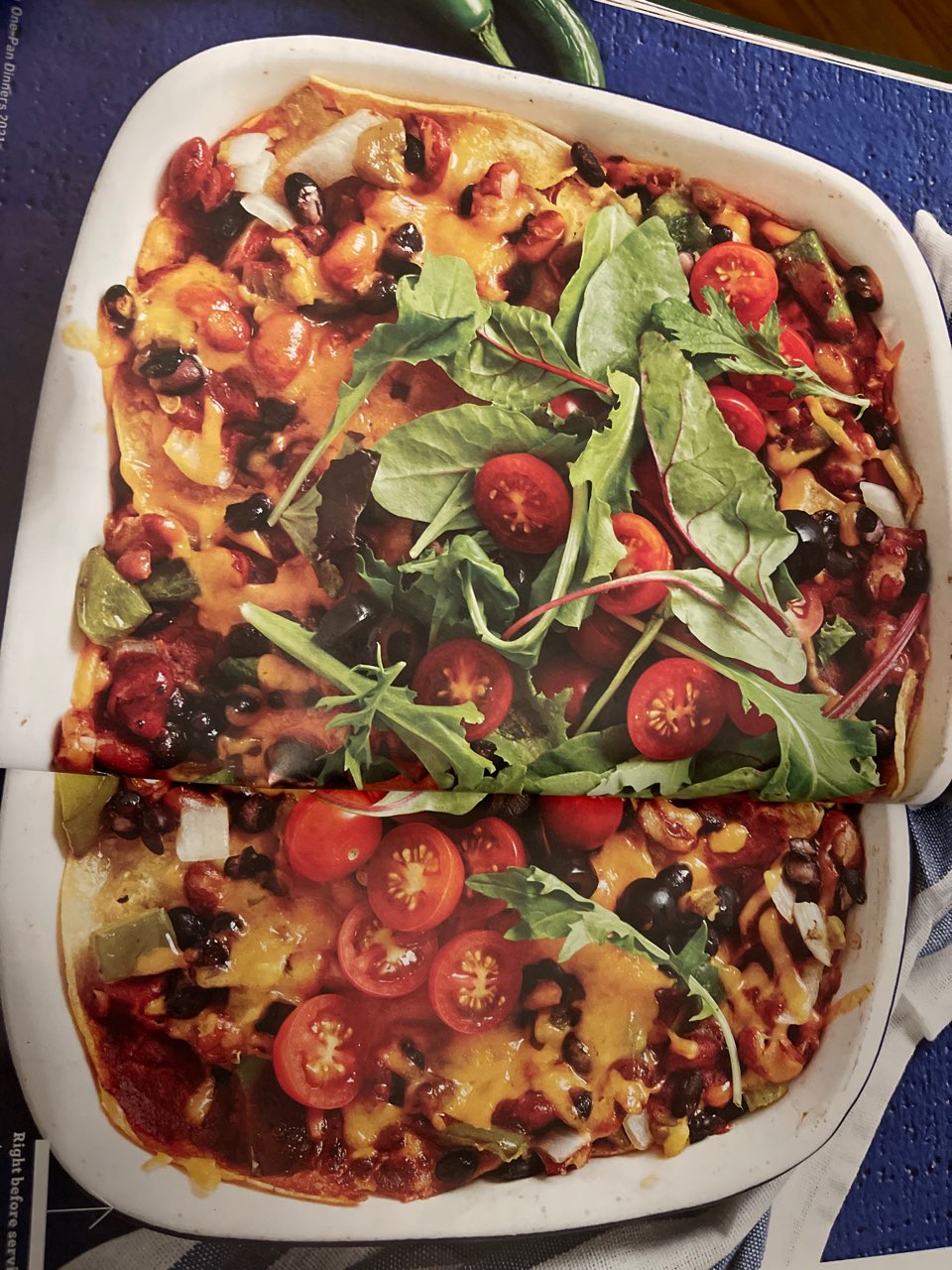 twobean enchilada casserole Directions, calories, nutrition & more