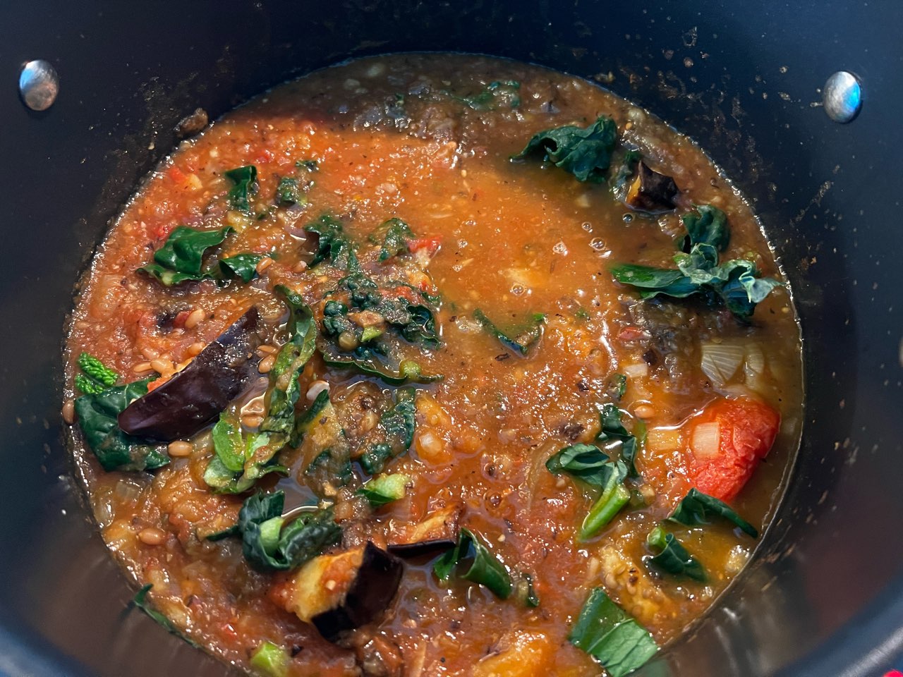 Roasted Tomato and Eggplant Soup Directions, calories, nutrition