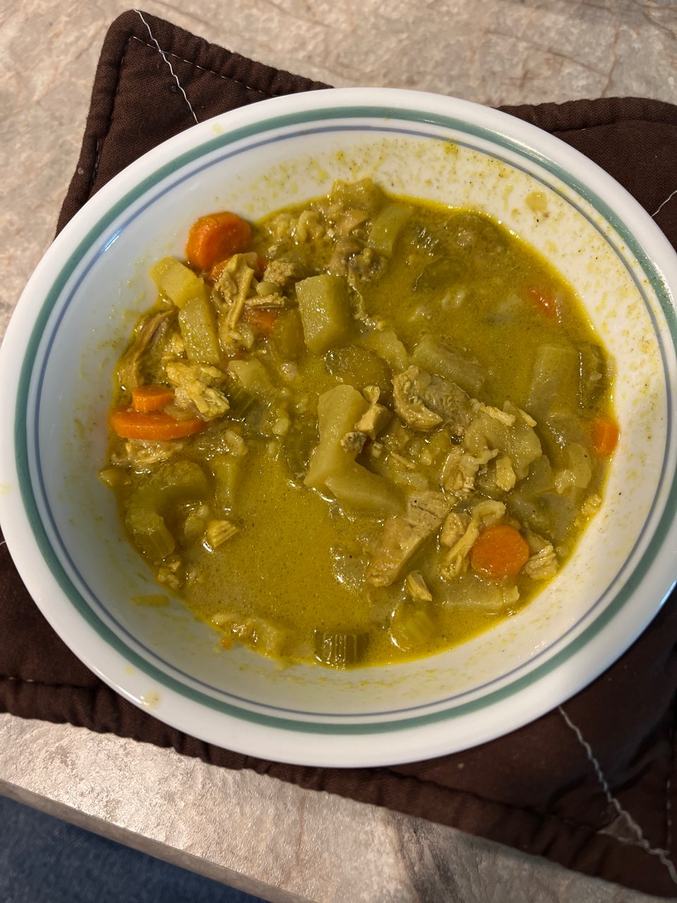 Chicken Mulligatawny Soup Directions, calories, nutrition & more