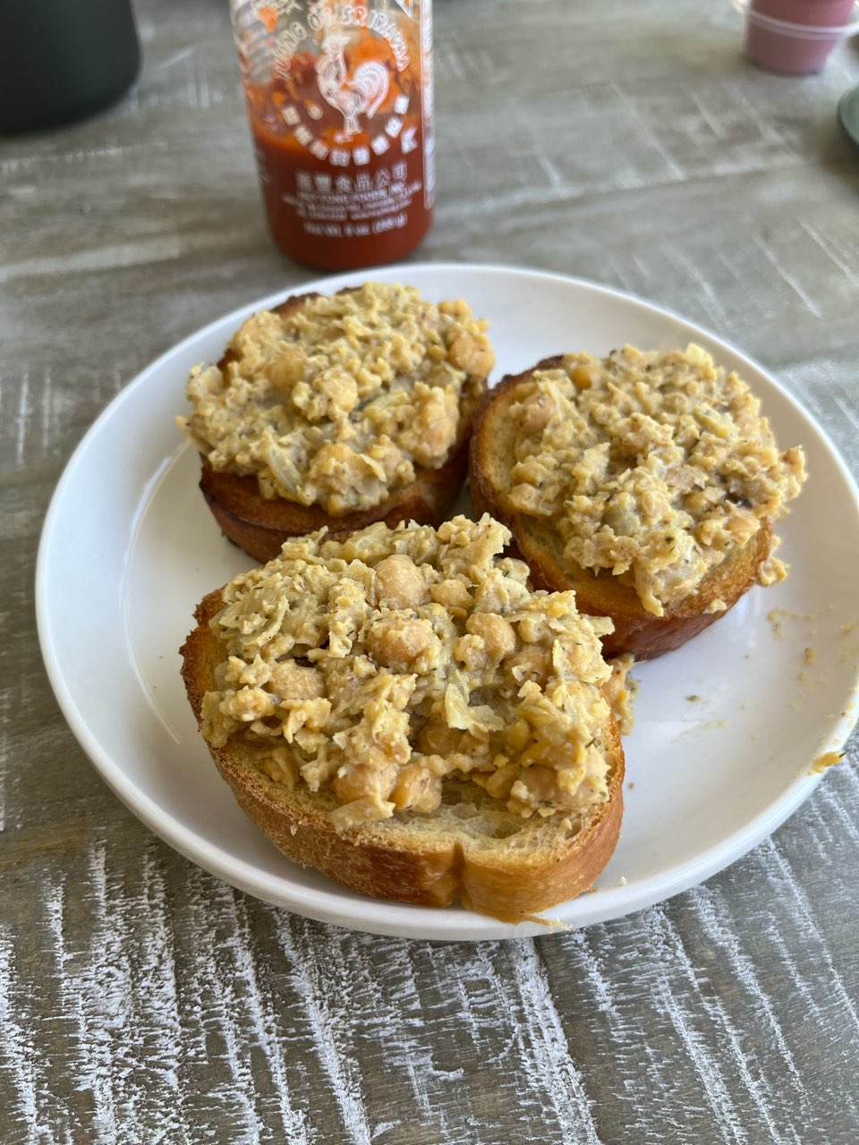 PestoTahini Chickpea Salad Toast Directions, calories, nutrition