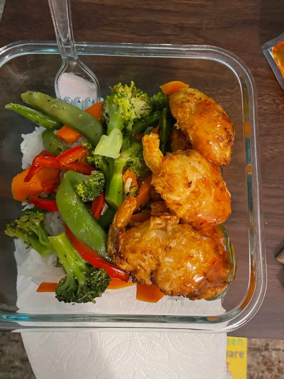 coconut shrimp and veggie stir fry Directions, calories, nutrition