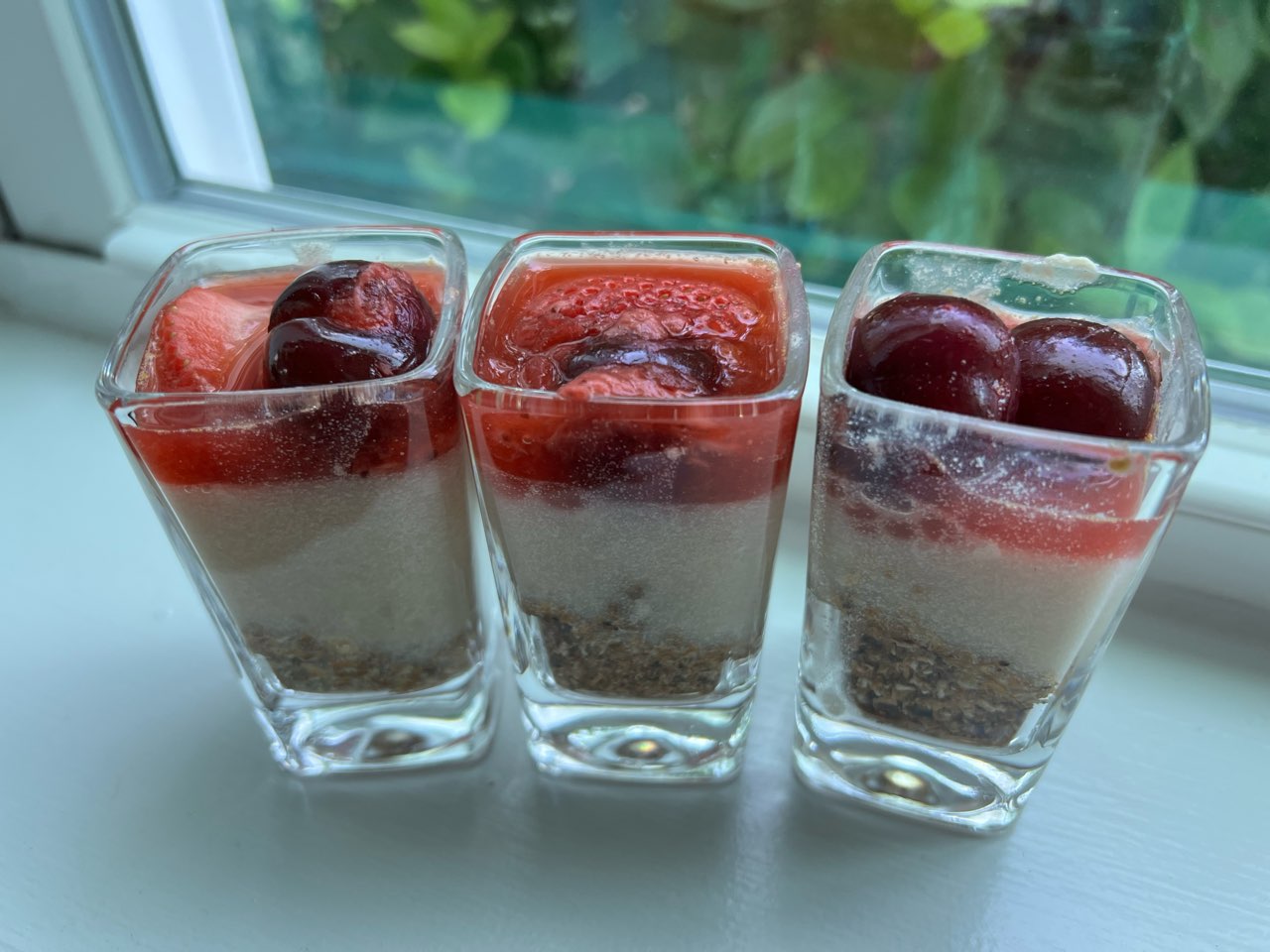 Mini Cherry Panna Cotta Trifles Directions, calories, nutrition & more