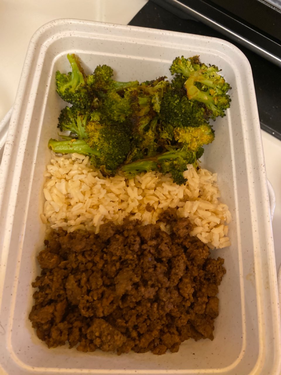 Korean beef/Br Rice/Broccoli: Directions, calories, nutrition & more