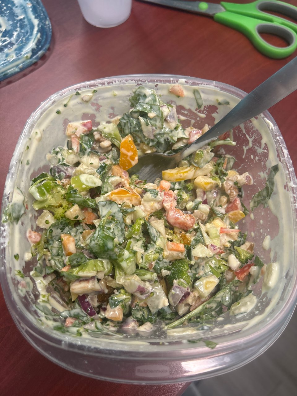 veggie salad with Dijon mustard dressing Directions, calories