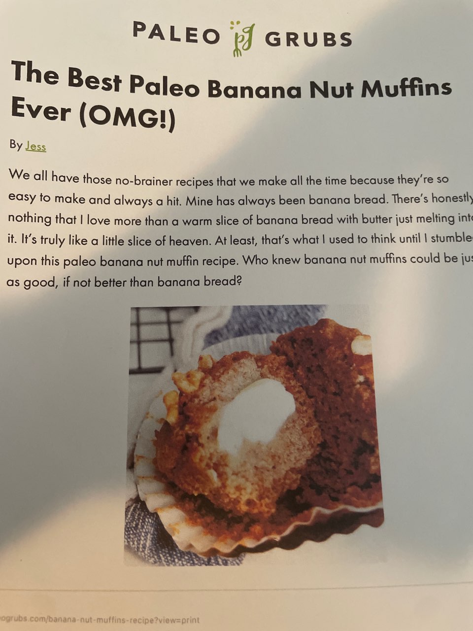 Paleo Banana Nut Muffin Directions, calories, nutrition & more Fooducate