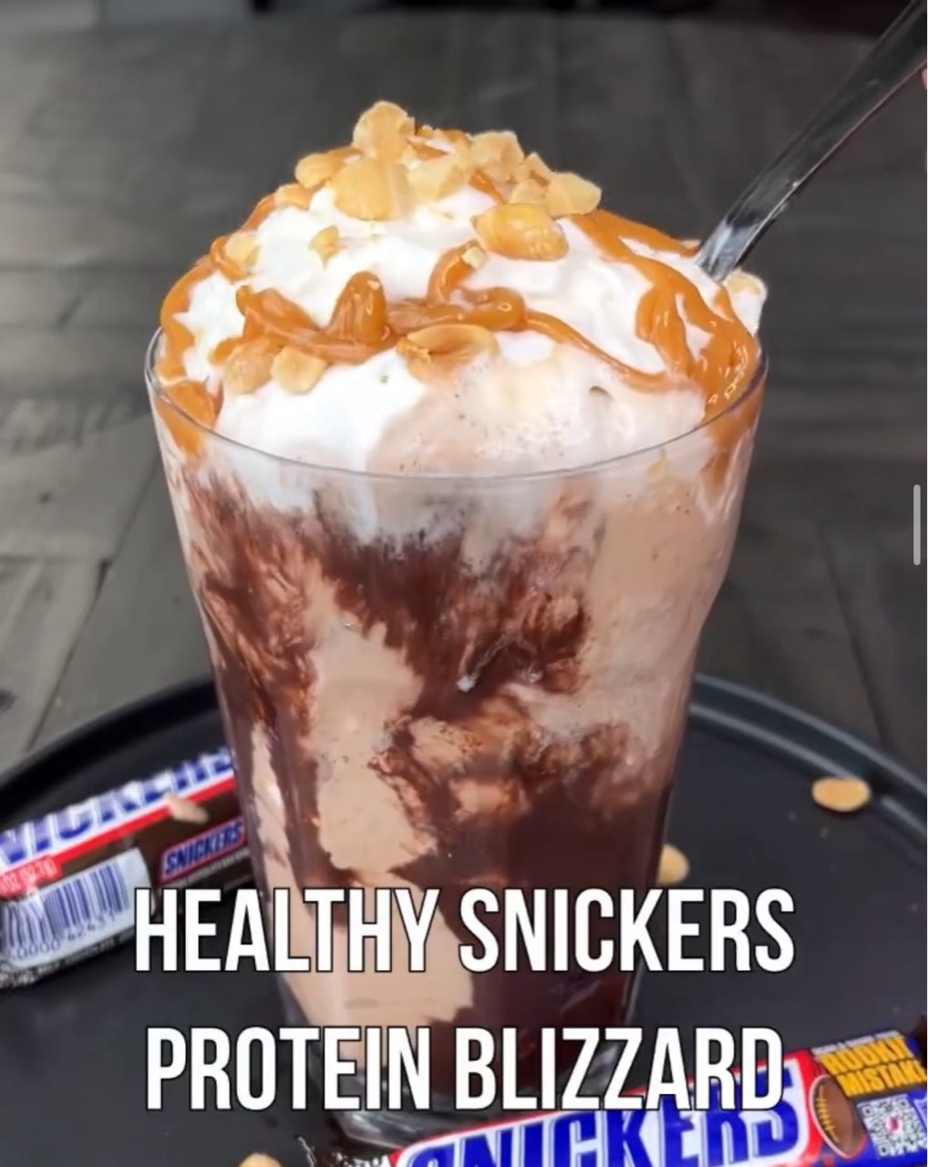 High Protein Snickers Blizzard Directions, calories, nutrition & more