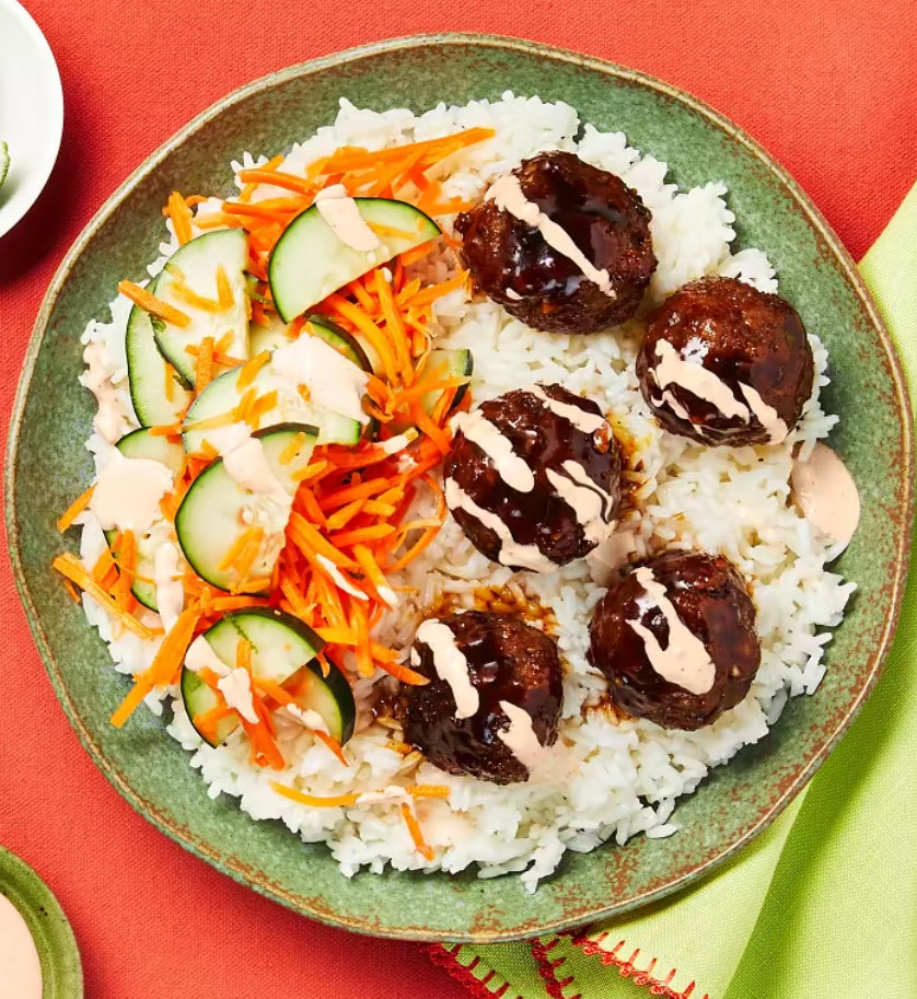 Banh MiStyle Meatball Bowls Directions, calories, nutrition & more