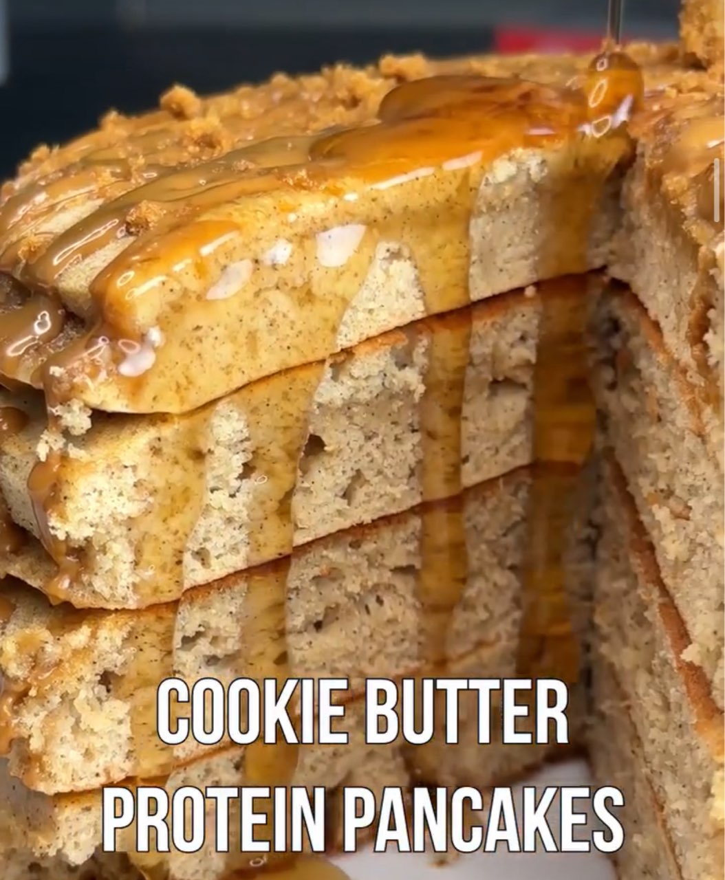High Protein Cookie Butter Pancakes Directions, calories, nutrition
