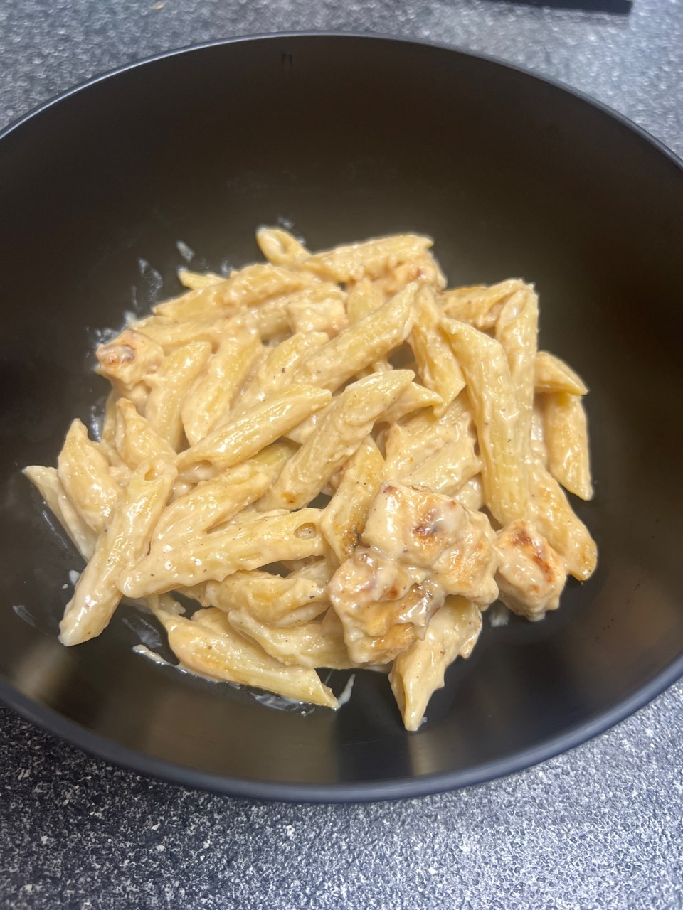 protein pasta chicken alfredo Directions, calories, nutrition & more
