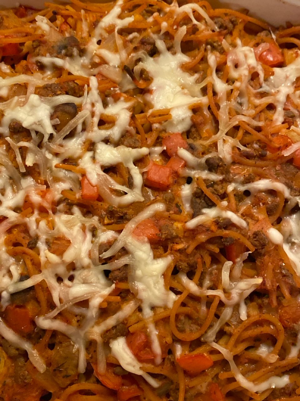 Baked Spaghetti with Chickpea Pasta Directions, calories, nutrition