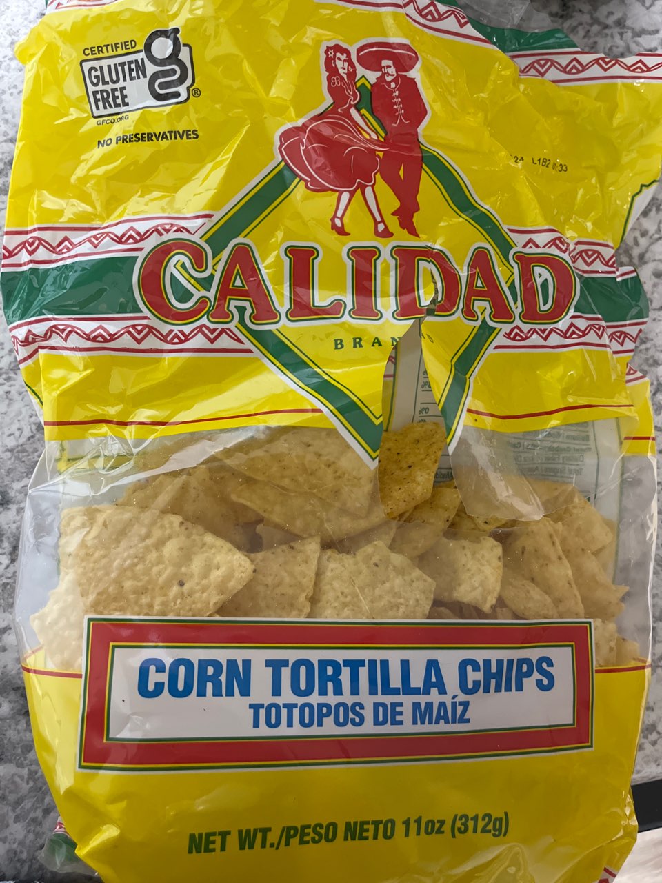 Calidad Corn Tortilla Chips Directions, calories, nutrition & more