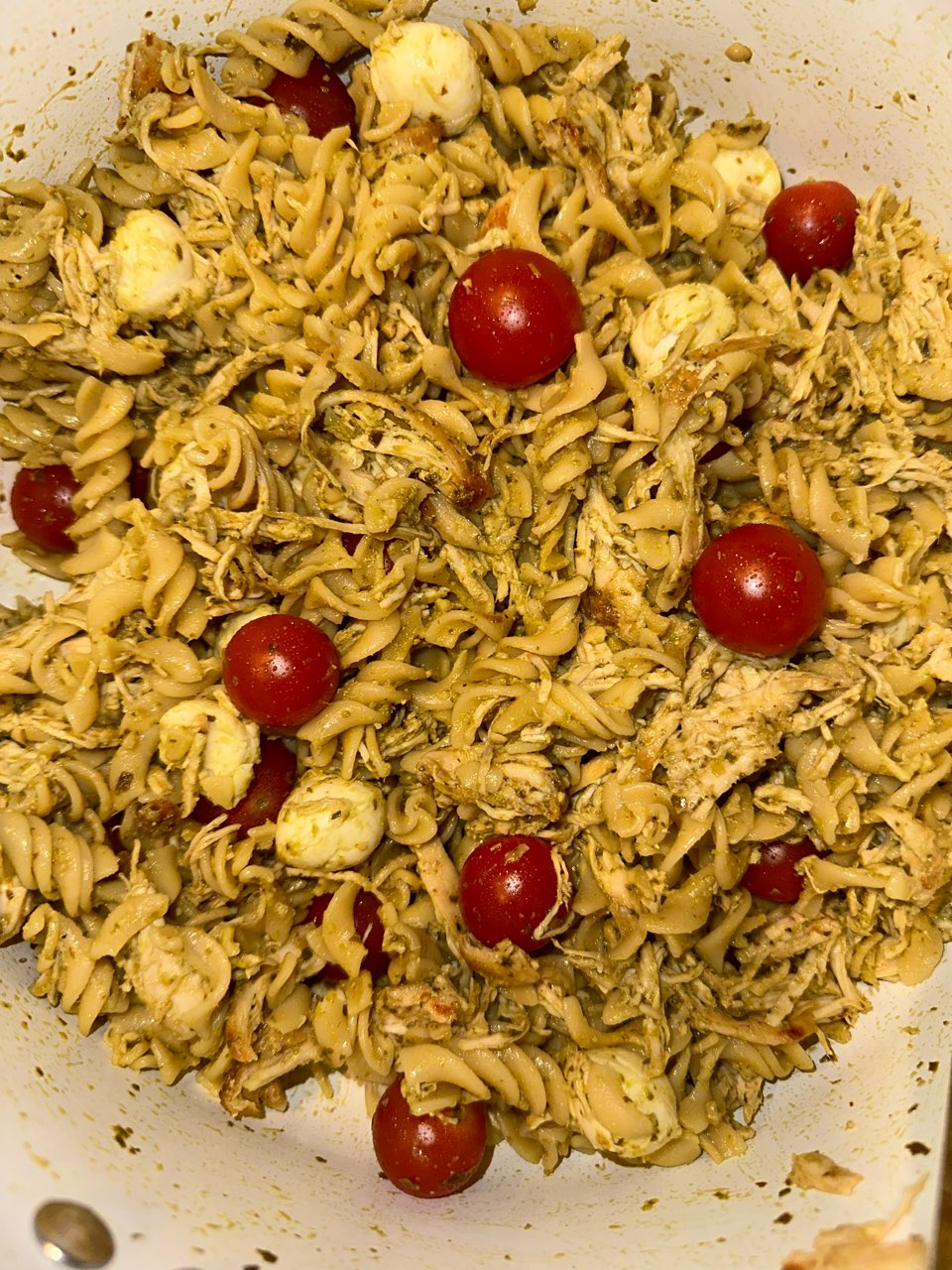 chicken pesto pasta salad with chickpea rotini: Directions, calories ...