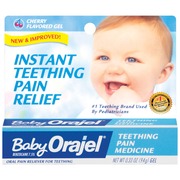 orajel baby orajel for teething cherry flavored gel oral pain reliever