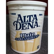 Alta Dena Yogurt Low Fat Plain Calories Nutrition Analysis