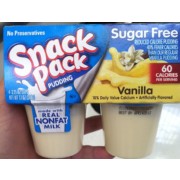 Snack Pack Sugar Free Vanilla Pudding