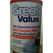 Great Value Hot Cocoa Mix, Milk Chocolate Flavored with Marshmellows ...