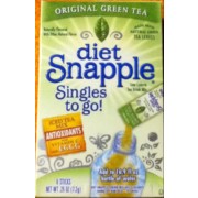 Snapple Diet, Singles To Go!, Low Calorie Tea Drink Mix ...