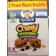 Quaker Chewy Granola Bars, 90 Calories Low Fat Oatmeal Raisin