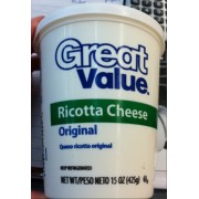 Great Value Ricotta Cheese: Calories, Nutrition Analysis Great Value Ricotta Cheese: Calories, Nutrition Analysis