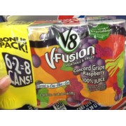 V8 V-Fusion Concord Grape Raspberry Juice: Calories, Nutrition Analysis ...