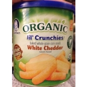 gerber organic lil crunchies white cheddar