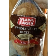 Giant Eagle Whole Wheat Bagels Sliced 