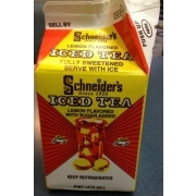 Schneider's Lemon Flavored Iced Tea: Calories, Nutrition Analysis ...