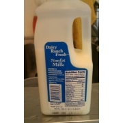Dairy Ranch Fresh Milk, Non Fat, Grade A: Calories, Nutrition Analysis ...