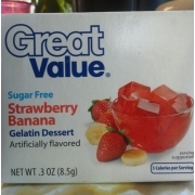Great Value Gelatin Dessert, Strawberry, Sugar Free: Calories ...