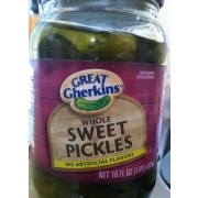 Great Gherkins Whole Sweet Pickles: Calories, Nutrition Analysis & More