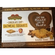 Corazonas Chocolate chip, Oatmeal Squares, Love Your Heart Love The ...