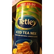 Tetley Iced Tea Mix, Sugar And Natural Lemon Flavor: Calories ...