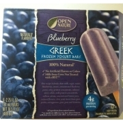 Open Nature Blueberry Greek Frozen Yogurt Bars: Calories ...