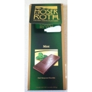 Moser Roth Privat Chocolatiers, Mint, Dark European Chocolate: Calories ...