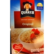 Quaker Instant Oatmeal Original Calories Nutrition Ysis Quaker Instant Oatmeal Original Nutrition