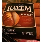 Kayem Beef, Hot Dogs: Calories, Nutrition Analysis & More | Fooducate