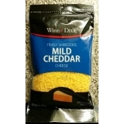 Winn Dixie Finely Shredded Mild Cheddar Cheese: Calories, Nutrition