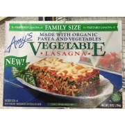 Amy’s Vegetable Lasagna: Calories, Nutrition Analysis & More | Fooducate