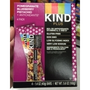 Kind Plus Pomegranate, Blueberry, Pistachio Bars: Calories, Nutrition ...