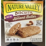 nature valley biscuits with almond butter nutrition