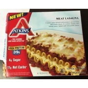 Atkins Lasagna, Meat: Calories, Nutrition Analysis & More | Fooducate