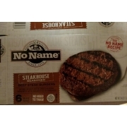 No Name Beef Steak Burgers, Steak House Seasoned: Calories, Nutrition ...