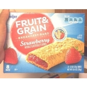 Meijer Fruit And Grain Breakfast Bars, Strawberry: Calories, Nutrition ...