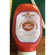 Monical's Pizza Sweet & Tart Dressing, Light: Calories, Nutrition ...