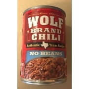 Wolf Brand Chili, No Beans: Calories, Nutrition Analysis & More | Fooducate