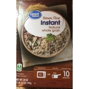 Great Value Brown Rice, Instant: Calories, Nutrition Analysis & More ...