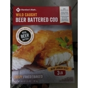 Member's Mark Beer Battered Cod, Wild Caught: Calories, Nutrition ...