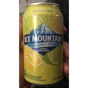 Ice Mountain Sparkling Spring Water, Lemon Lime: Calories ...