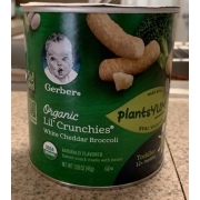 Gerber Broccoli Gerber Lil' Crunchies, White Cheddar Broccoli: Calories, Nutrition ...