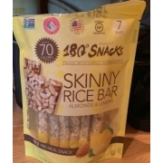 180 Snacks Skinny Rice Bar, Almonds & Lemons: Calories, Nutrition ...
